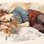 Fetal position dream meaning – image of a person curled up in the fetal position, representing protection, anxiety, and childhood in dreams.