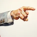 Finger dream meaning – image of a pointing finger, representing health, responsibility, and communication in dreams.