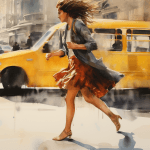 Late dream meaning – image of a person running towards a clock, representing urgency, missed opportunities, and anxiety in dreams.