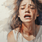 Nervous breakdown dream meaning – image of a person slumped in emotional overwhelm, representing stress, collapse, and the need for grounding in dreams.
