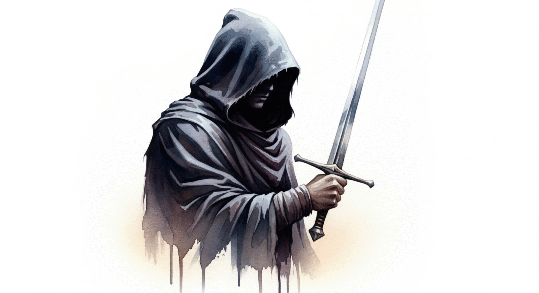 Terrorist dream meaning – image of a masked figure with a weapon representing fear, disruption, and chaos in dreams.