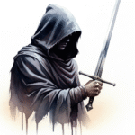 Terrorist dream meaning – image of a masked figure with a weapon representing fear, disruption, and chaos in dreams.