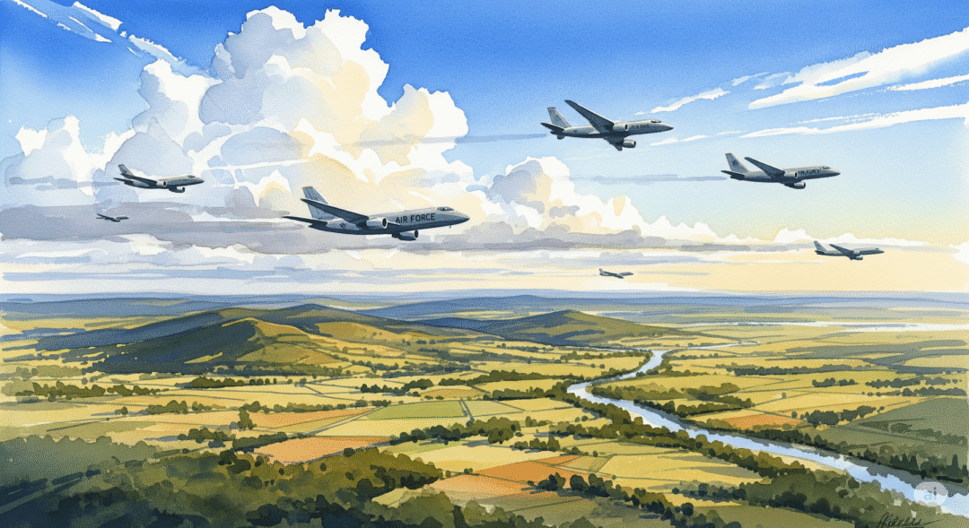 Air force dream meaning – image of military jets representing power, ambition, and defense in dreams.