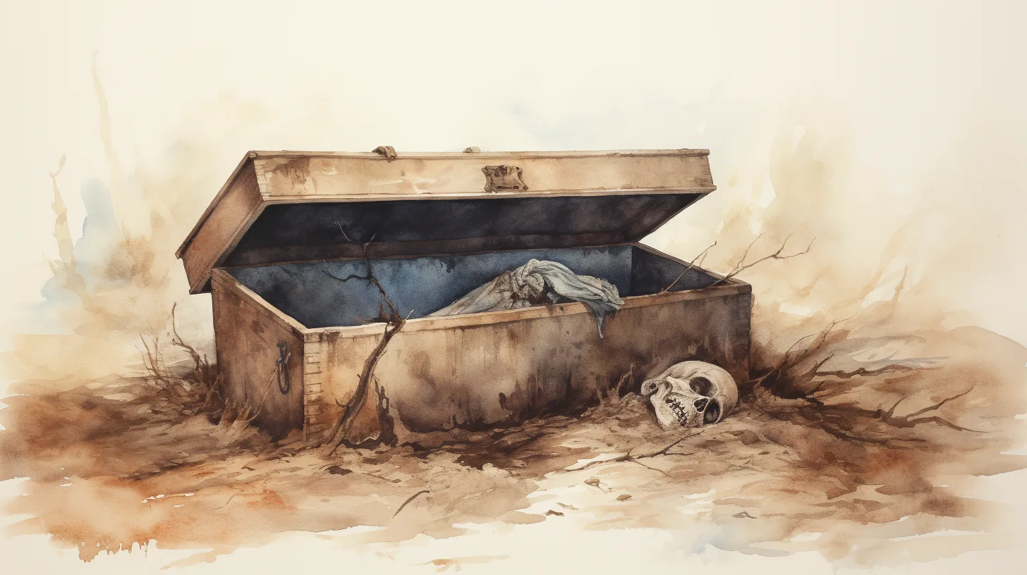 Buried alive dream meaning – image of someone trapped underground representing fear, danger, and helplessness in dreams.