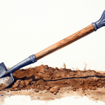 Shovel dream meaning – image of a shovel digging into soil representing preparation, work, and uncovering truths in dreams.