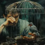 Trapped dream meaning – image of hands pressed against glass representing confinement, helplessness, and limitation in dreams.