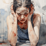 Victim dream meaning – image of a person in distress representing vulnerability, helplessness, and injustice in dreams.