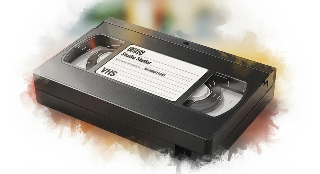 Videotape dream meaning – image of a VHS tape representing nostalgia, old memories, and replaying the past in dreams.