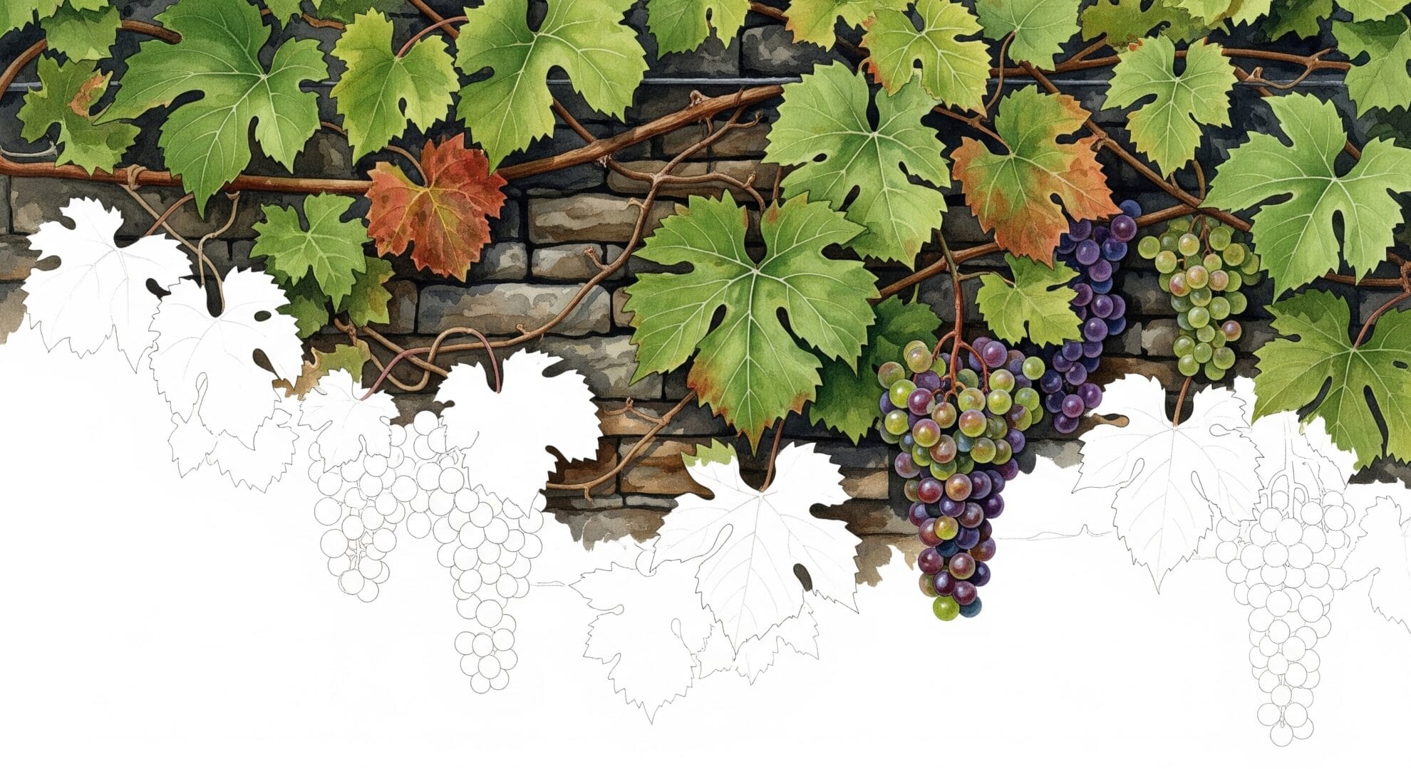 Vines dream meaning – image of green vines climbing a wall representing growth, entanglement, and persistence in dreams.