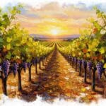Vineyard dream meaning – image of a lush vineyard with ripe grapes representing abundance, patience, and reward in dreams.
