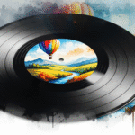 Vinyl dream meaning – image of a vinyl record spinning on a turntable representing nostalgia, music, and creativity in dreams.