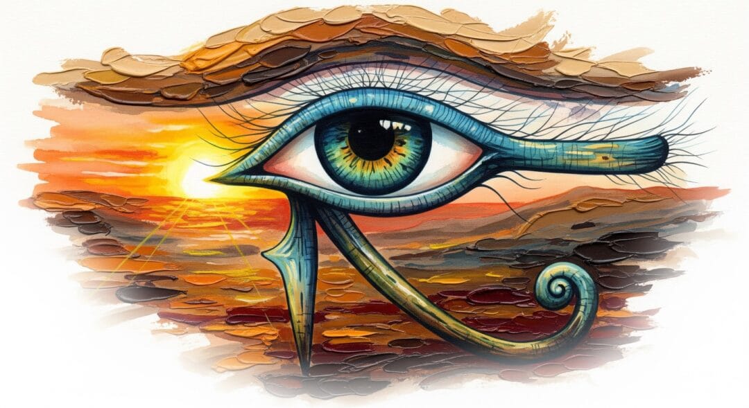 Ancient Egyptian Eye of Horus symbol representing protection, healing, and spiritual insight