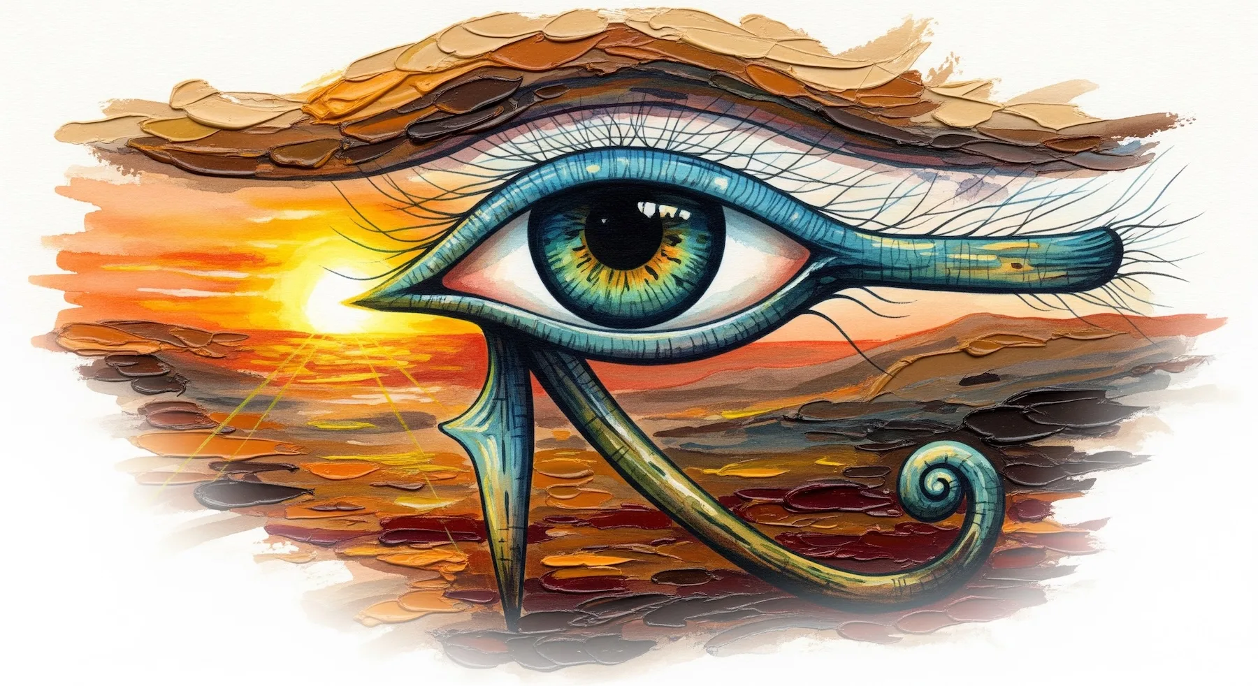 Ancient Egyptian Eye of Horus symbol representing protection, healing, and spiritual insight